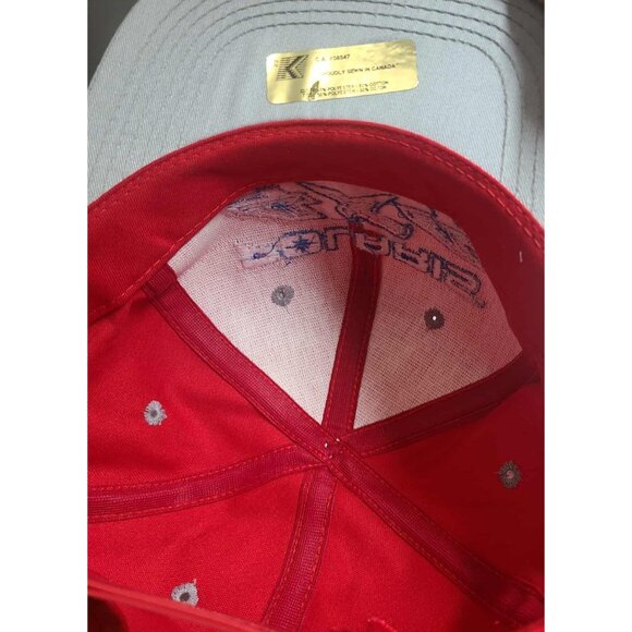 Vintage RARE Polaris Hat Cap Snapback Red 4X4 400 Fourwheeler 90s Made CAN Race! - Picture 3 of 7